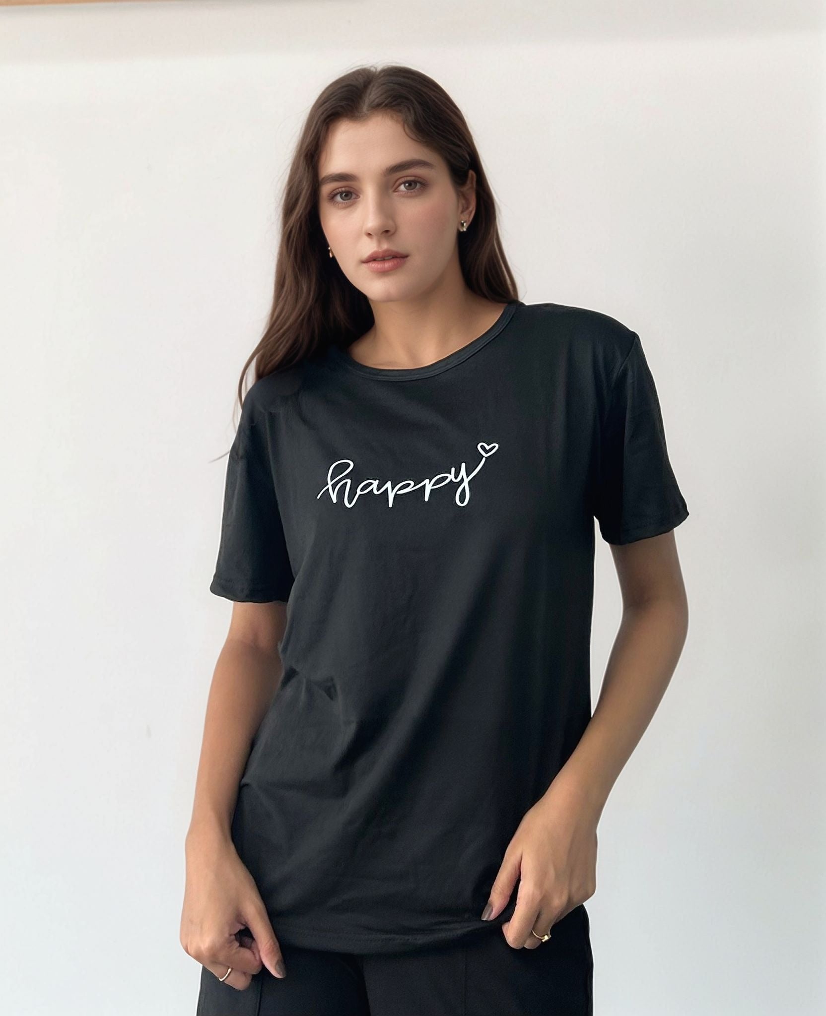 Regular Black Graphic T-Shirt