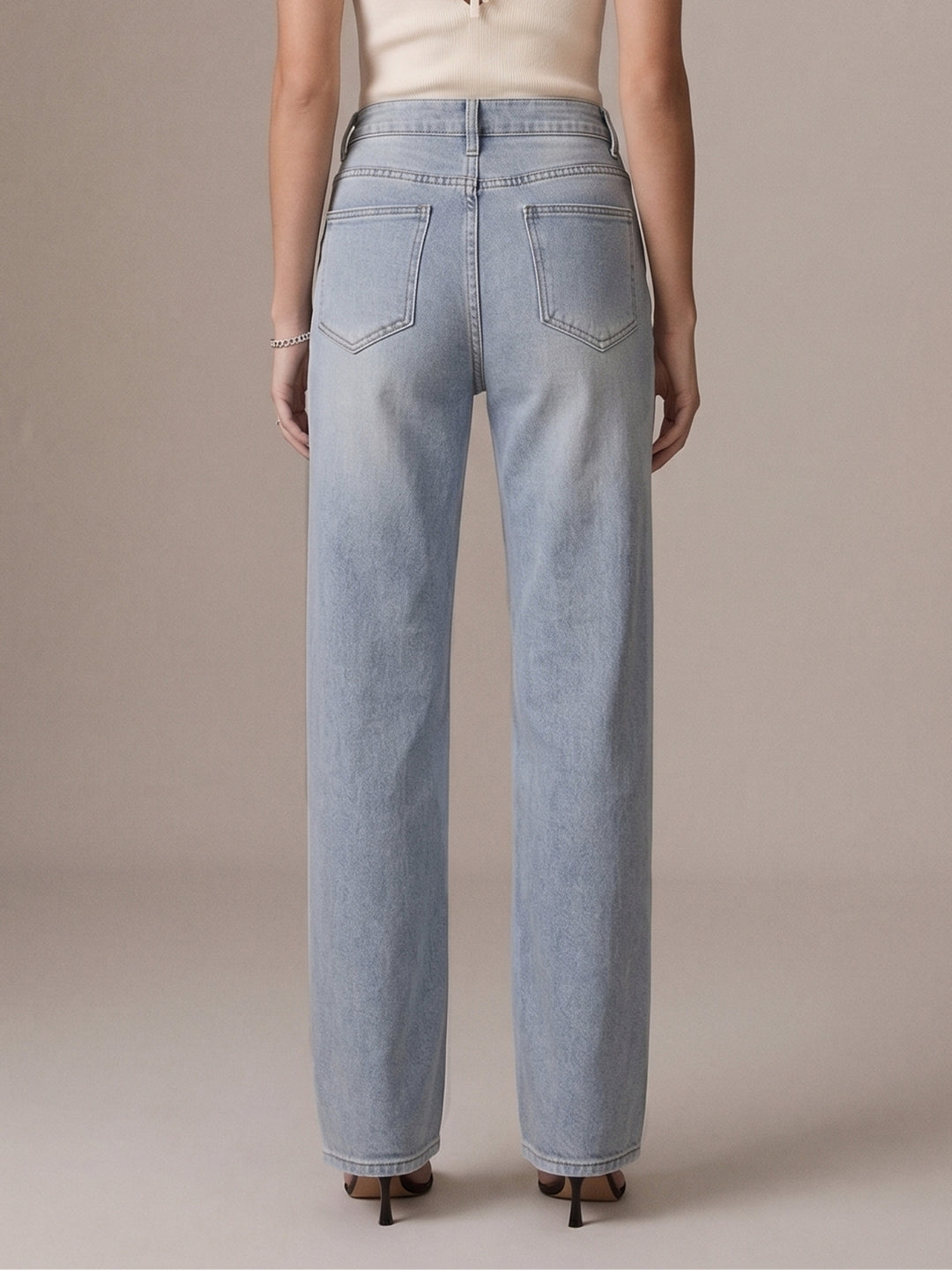 Light Blue Gladiator Tie Up Denims