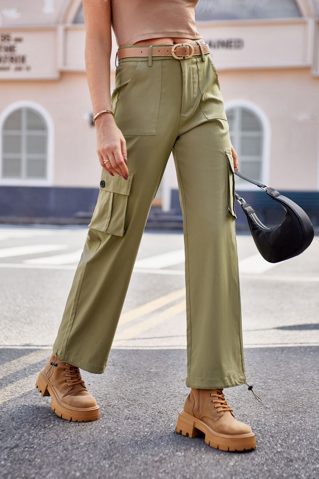 Olive Relaxed Fit Cargo Pants