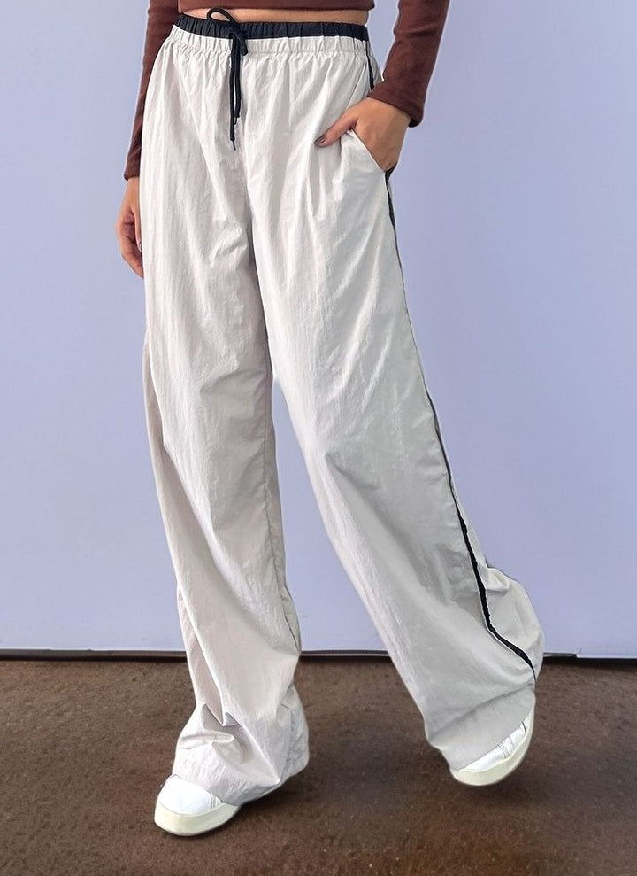 Grey Contrast Piping Sweatpant
