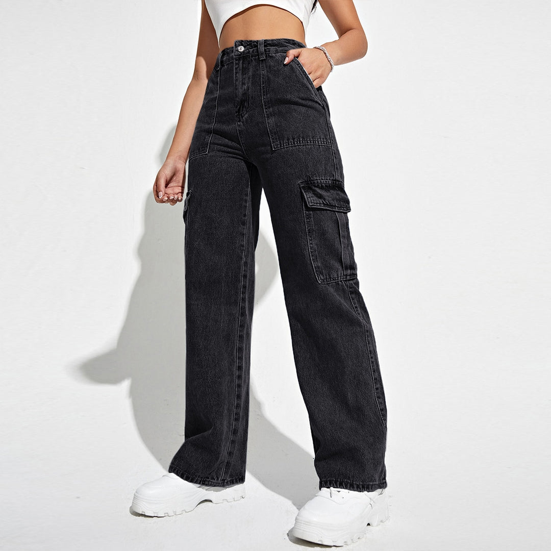 Black Cargo Pocket Detailed Jeans