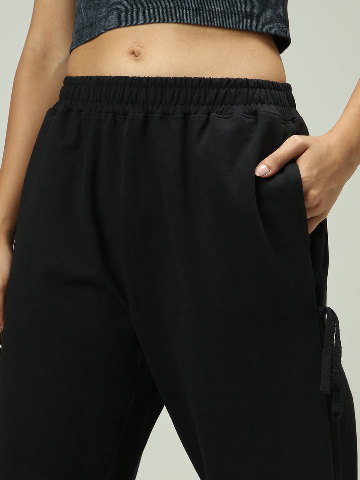 Black Bow Detailed Sweatpants