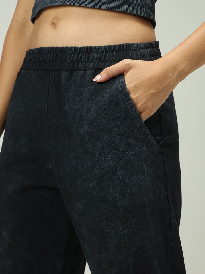 Grey Acid Wash Joggers