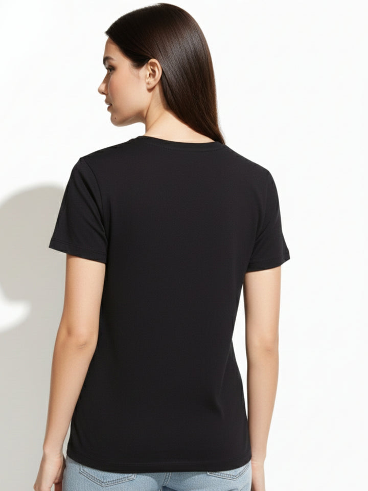 Black Short Sleeves Crew Neck T-Shirt