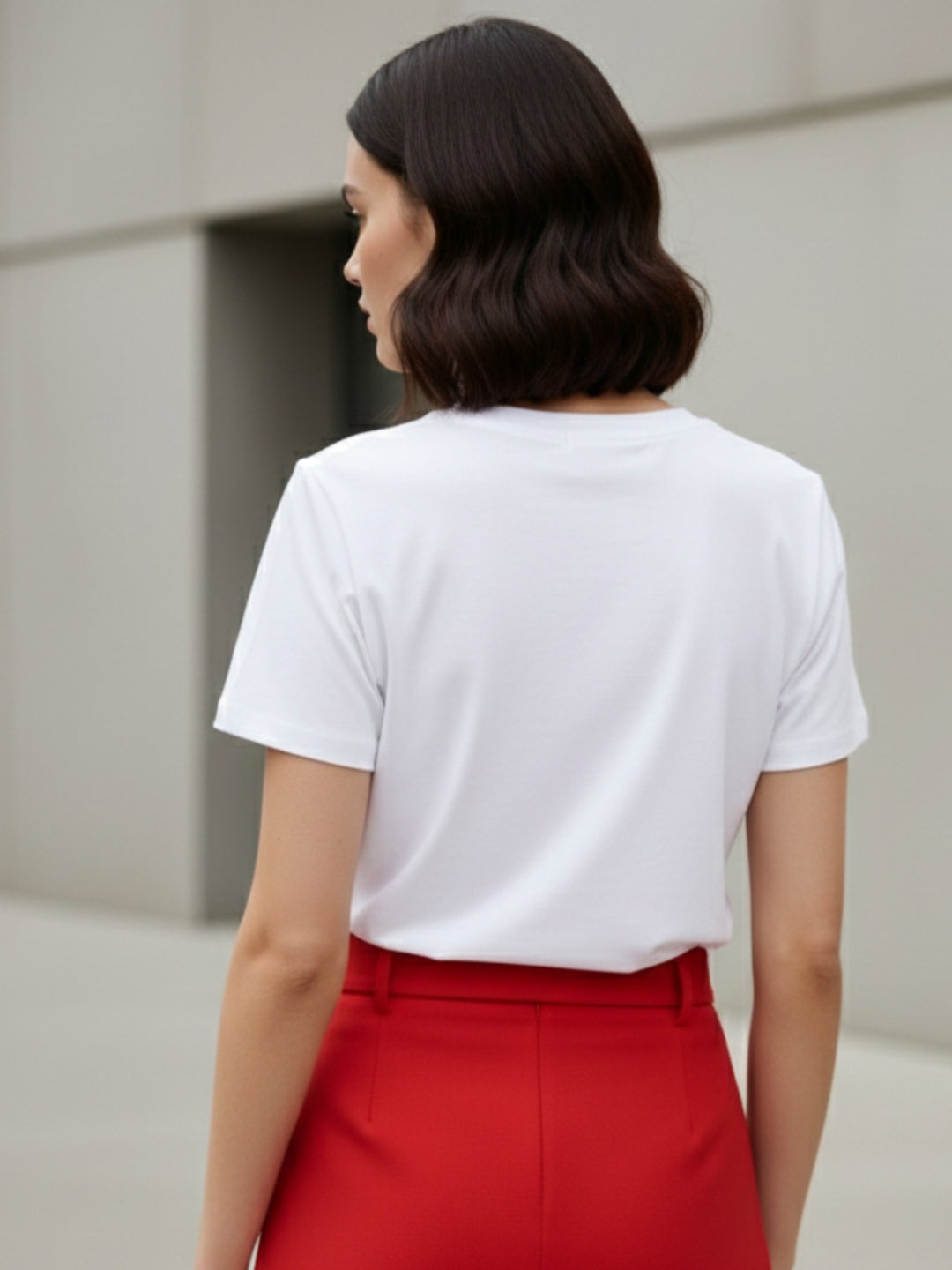 White Regular Fit Graphic Tshirt