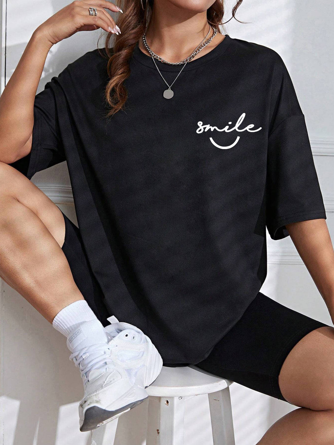 Black Graphic Print Tshirt