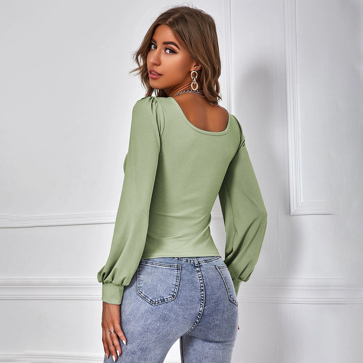 Green Full Sleeved Knit Top