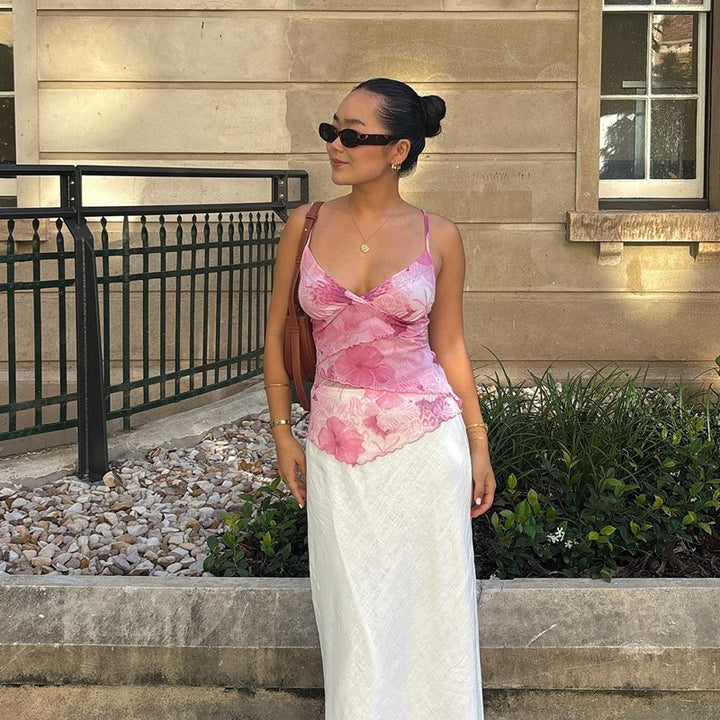 Pink Floral Print Camisole