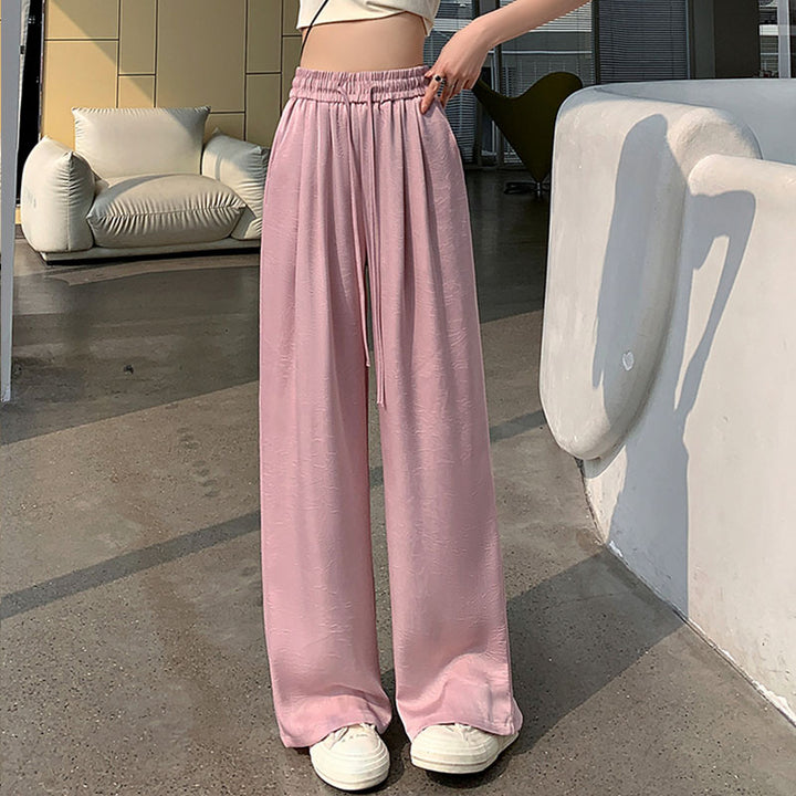 Pink Textured Elasticated Waistband Pants