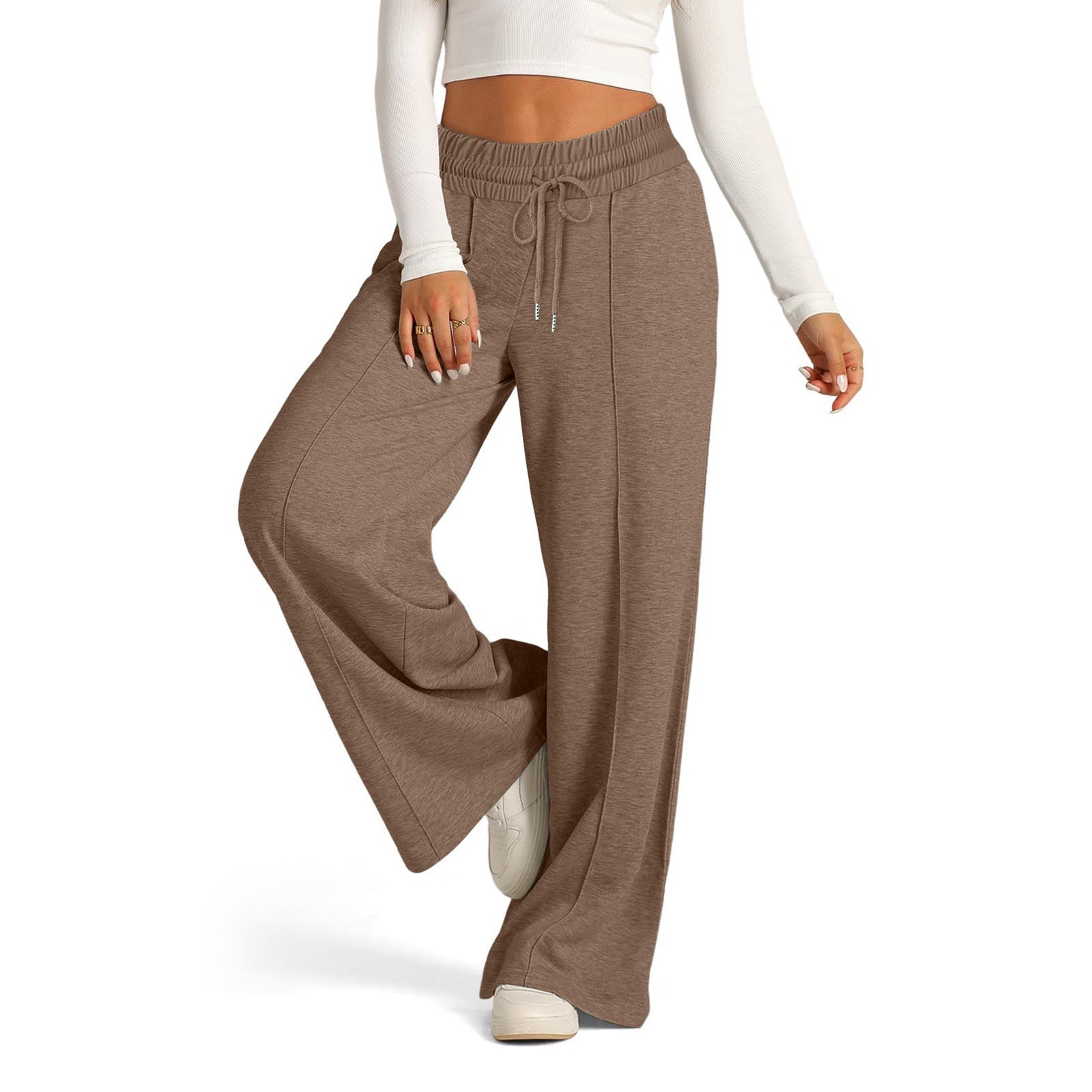 Brown Pull On Sweat Pants