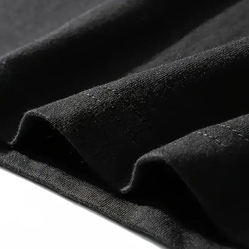 Black Chest Print Graphic Tshirt