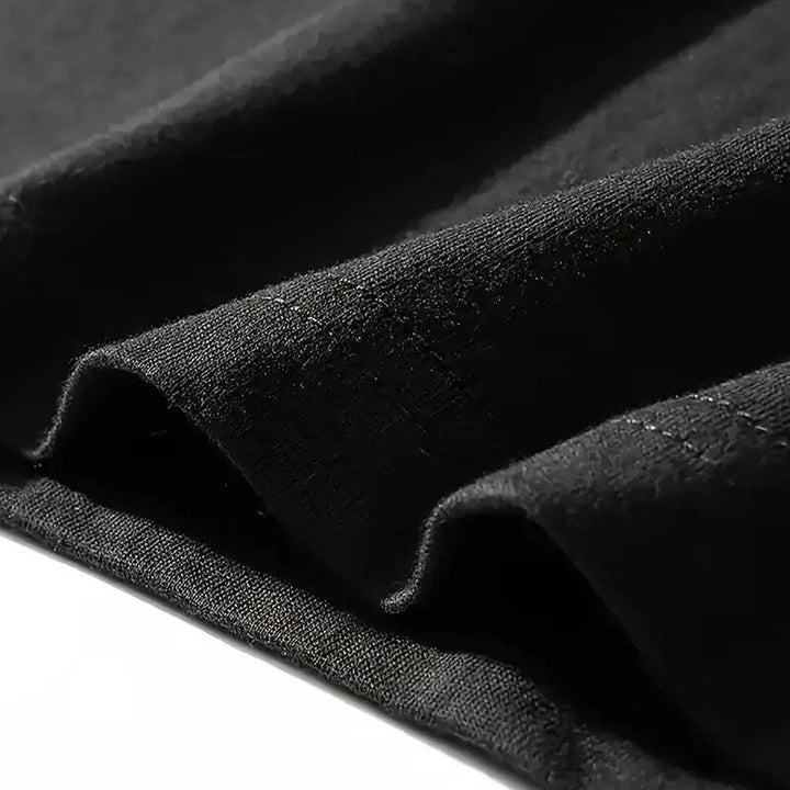 Black Chest Print Graphic Tshirt