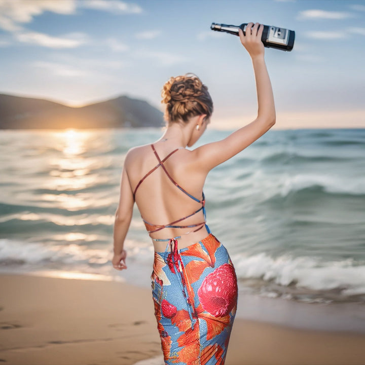 Multi Floral Printed Maxi Dress