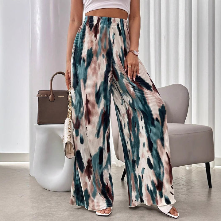 Multi Printed Pleated Pants