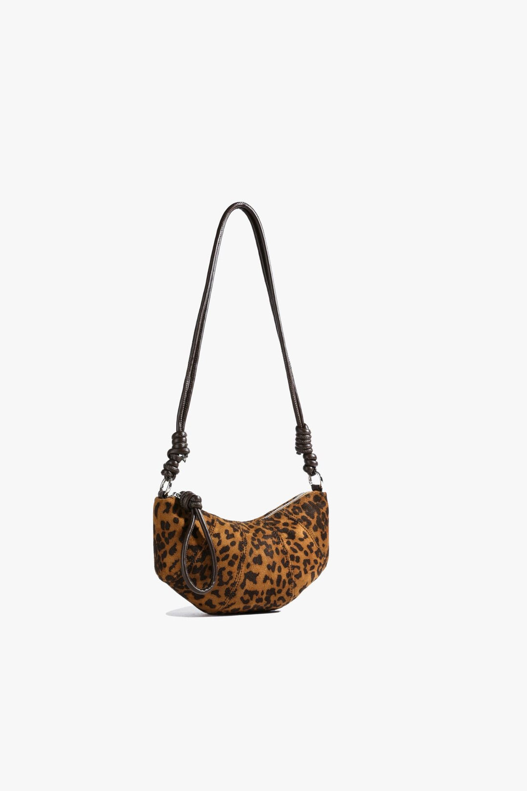 Brown Leopard Print Zipper Bag