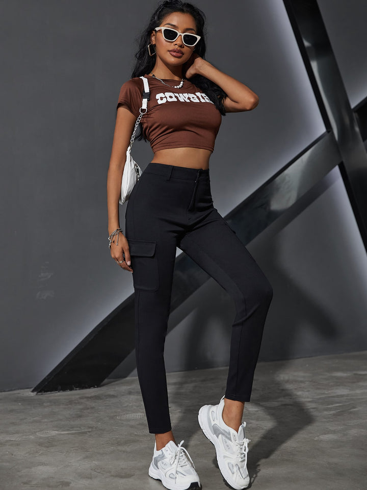 Black Side Patch Pocket Denim