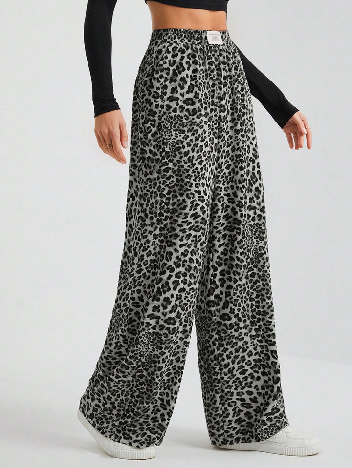 Grey Animal Printed Sweatpants