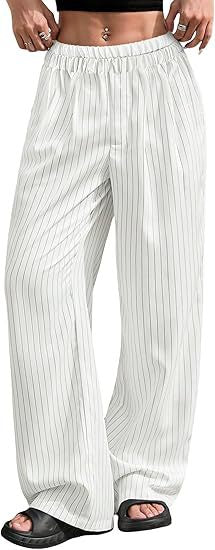 White Contrast Waist Band Straight Fit