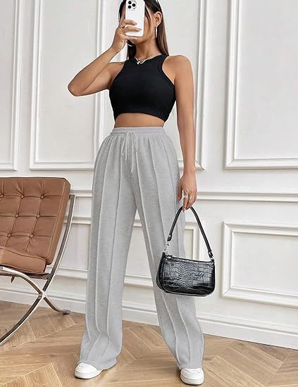Grey Elasticated Regular Fit Drawstring Joggers