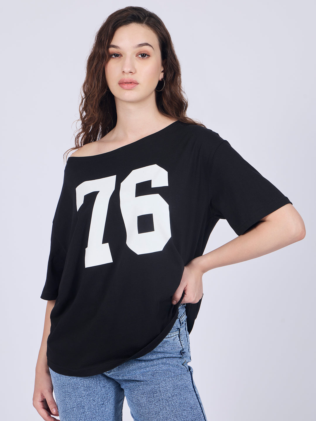 Black Graphic Oversized T-Shirt