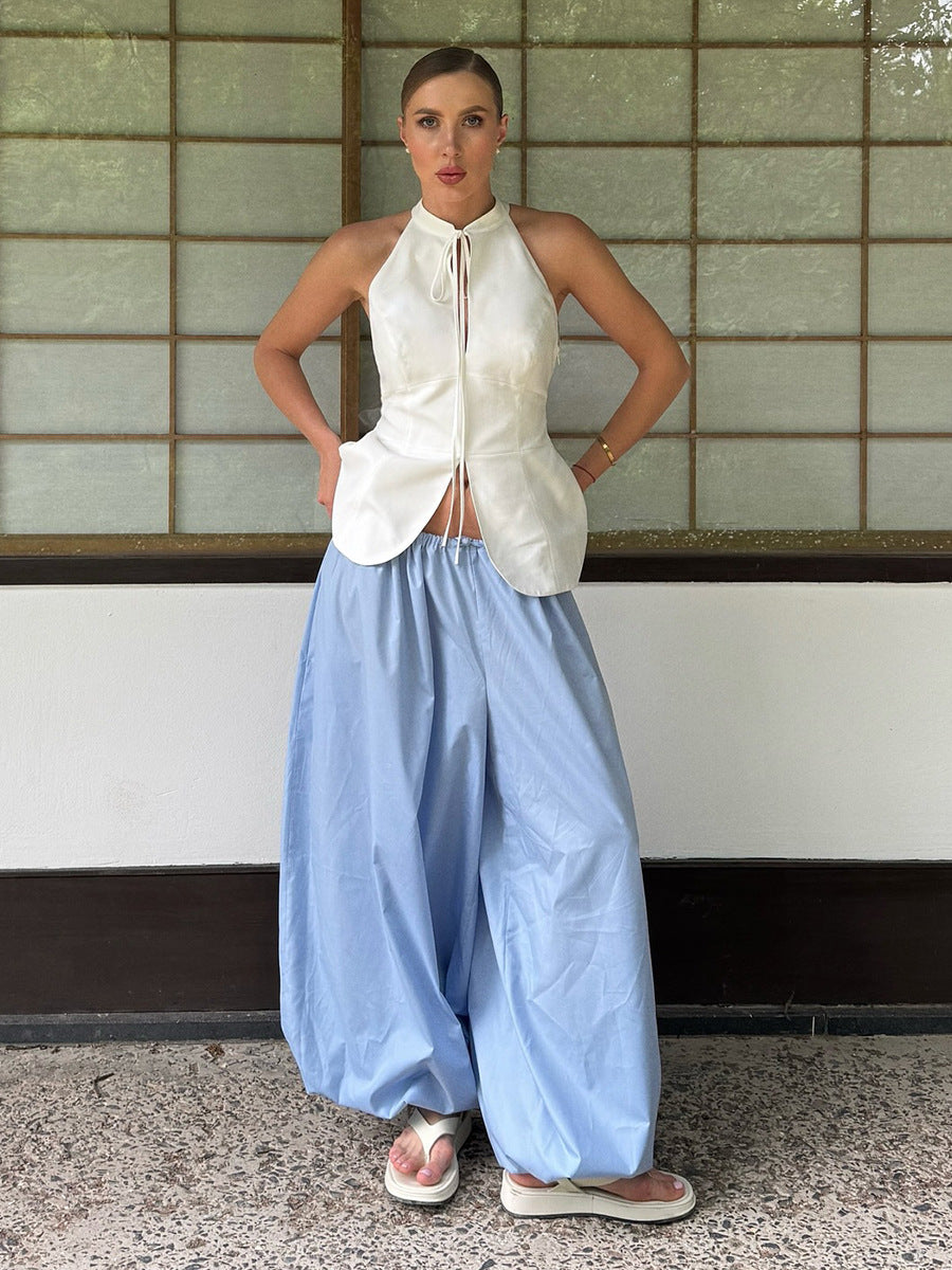 Light Blue Ultra Baggy Fit Trousers