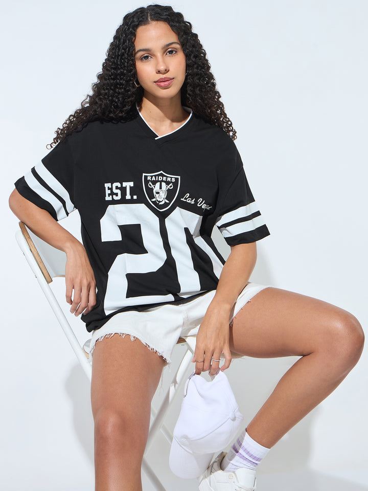 Black Graphic Oversized T-Shirt