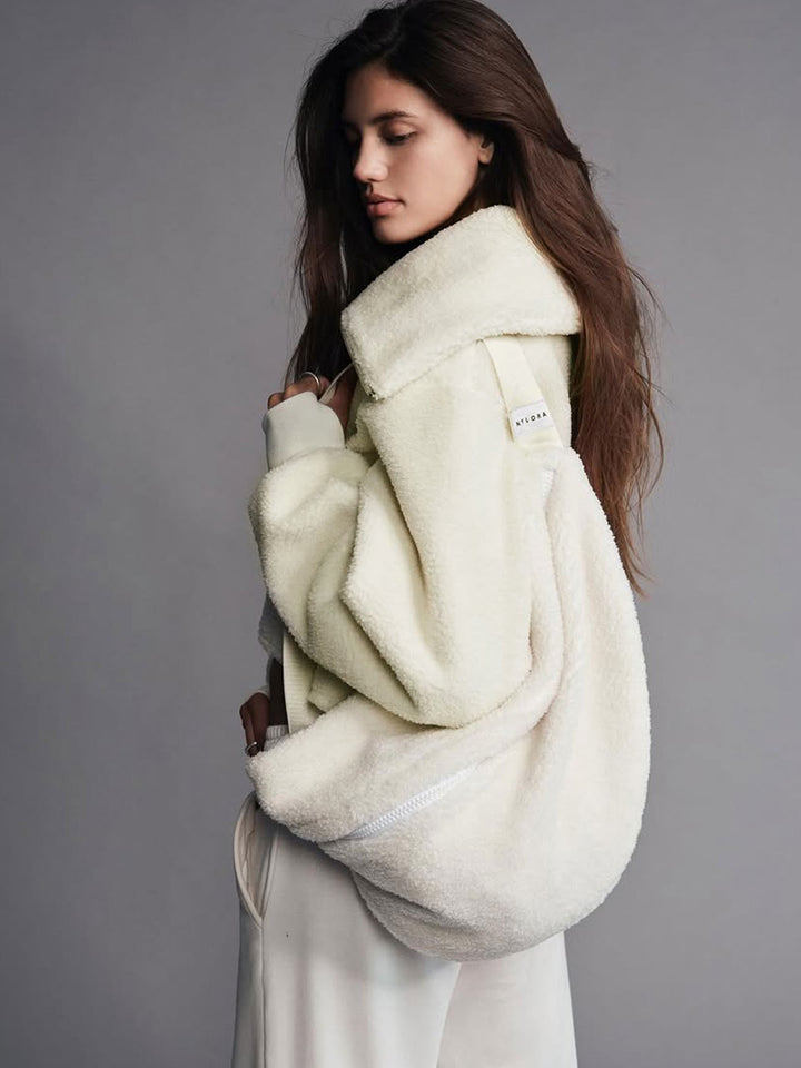 Off White Full sleeve big collar sweatshirt