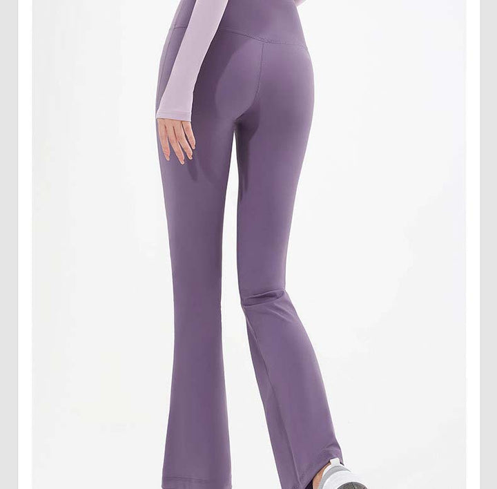 Purple Fit Flared Trouser