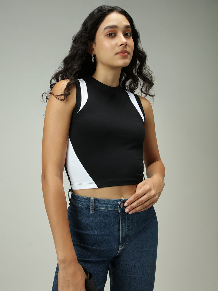Black Dual Toned Tank