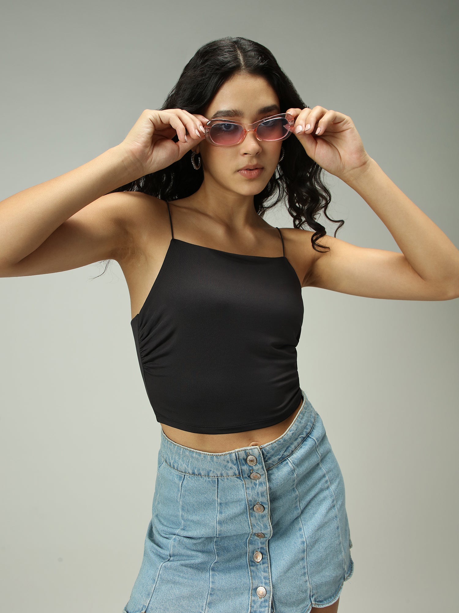 Black Spaghetti Strap Cami