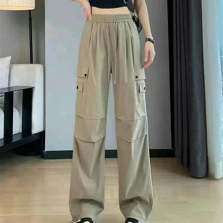 Grey Parachute Cargo Pants