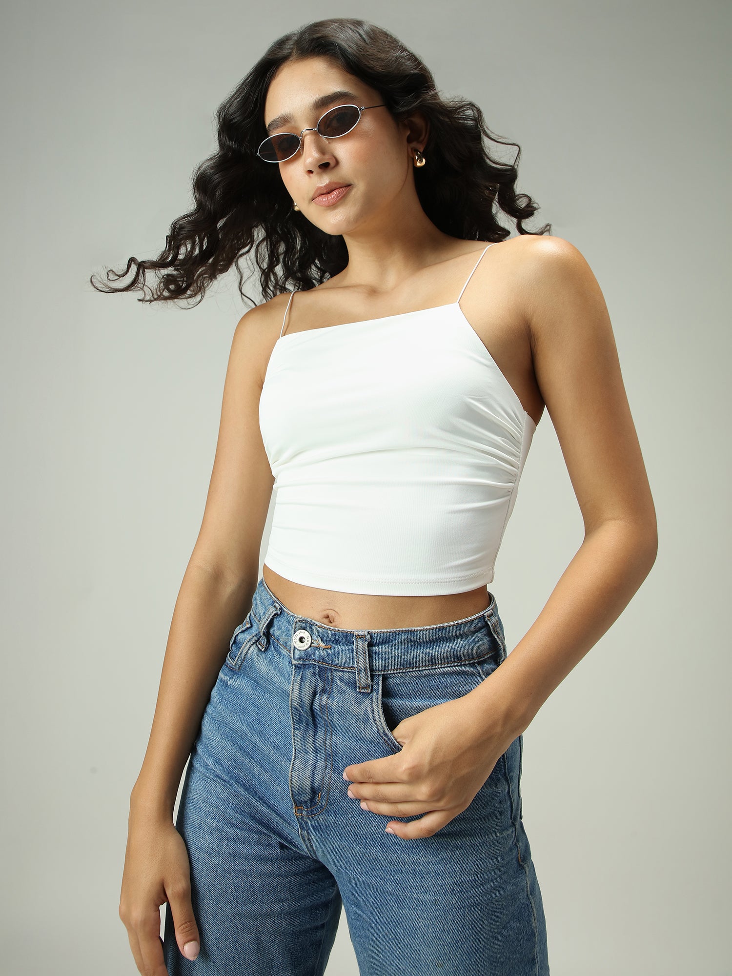 White Spaghetti Strap Cami