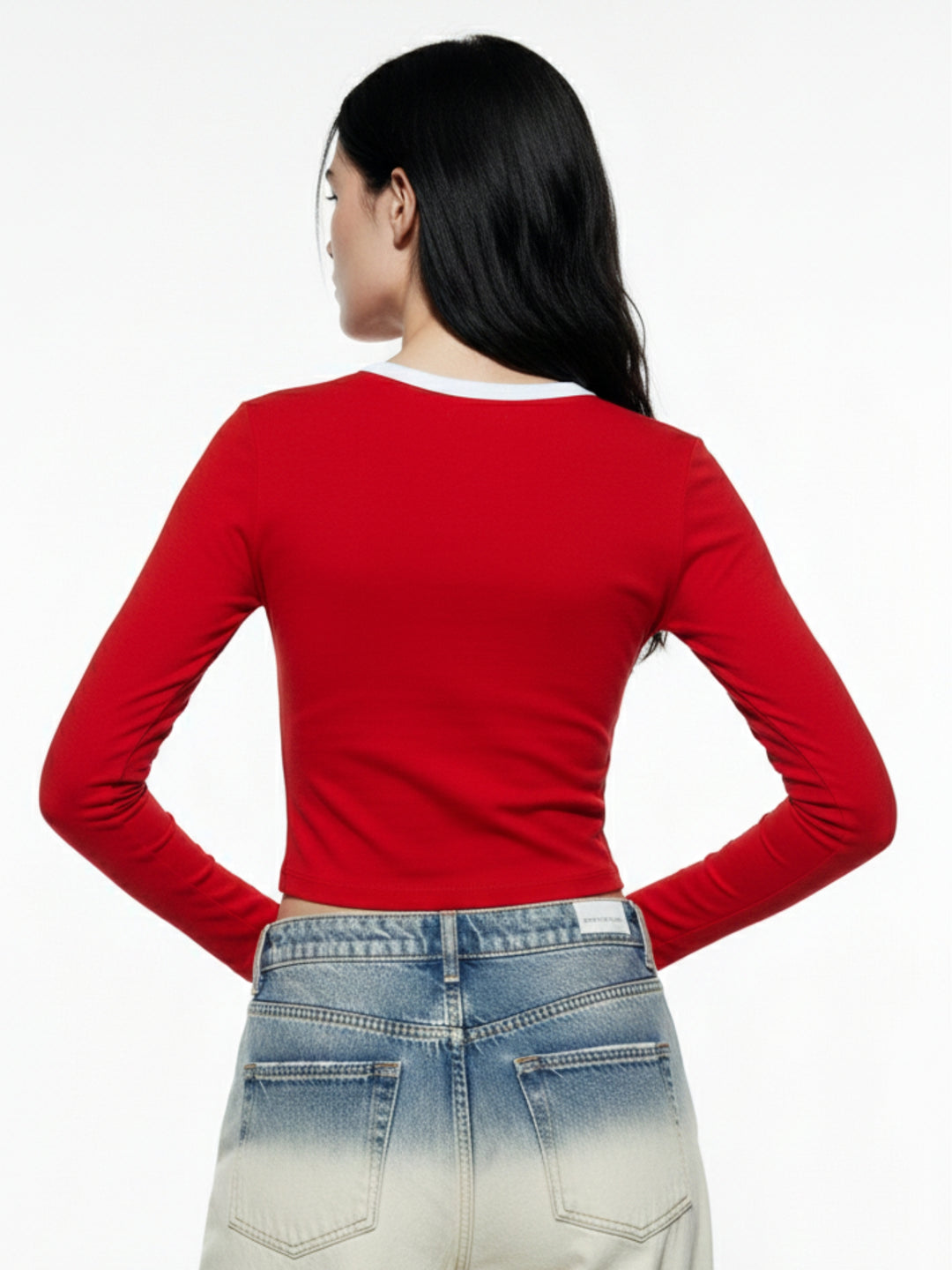 Red Fitted Graphic Printed T-Shirt