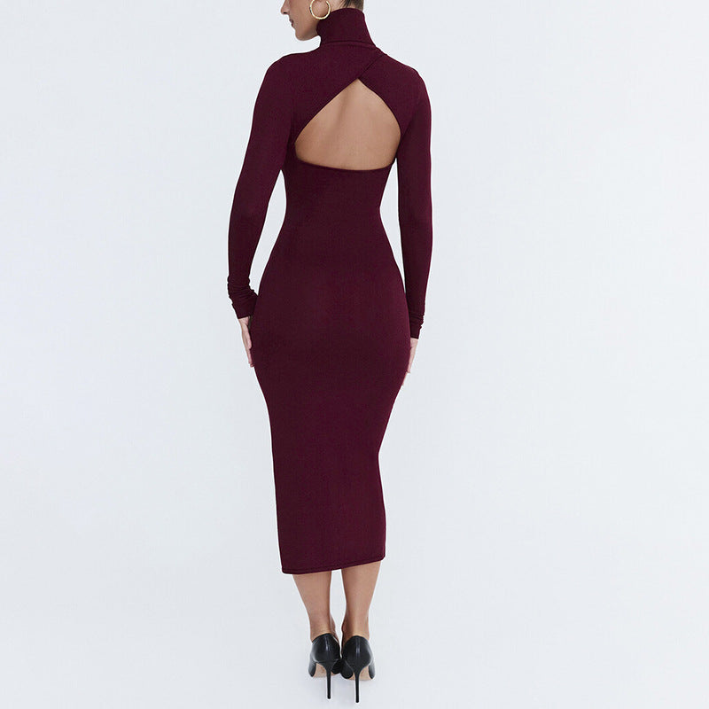 Red Cutout Shoulder Dress