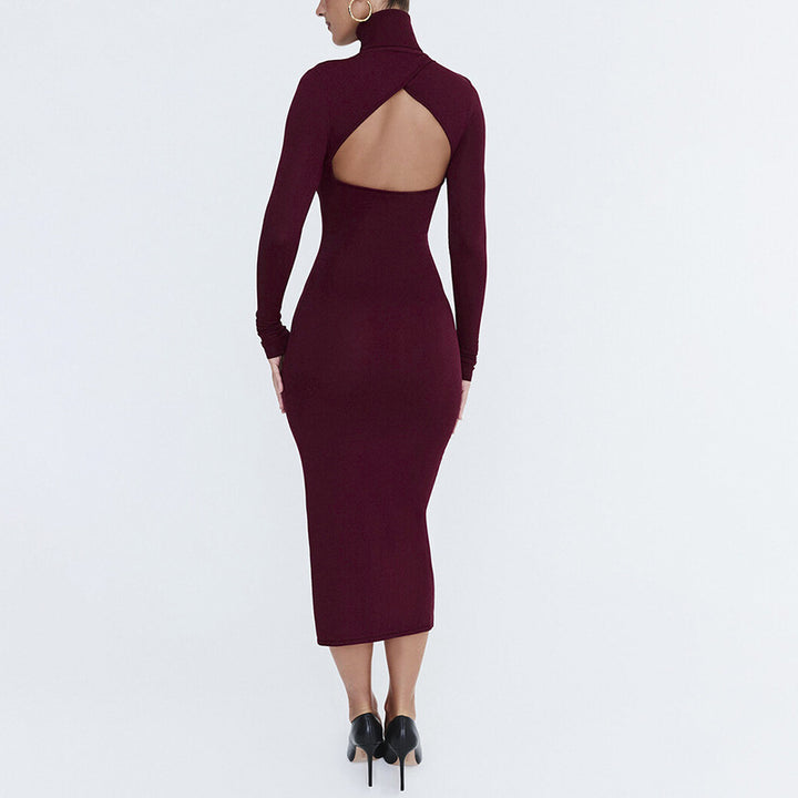 Red Cutout Shoulder Dress