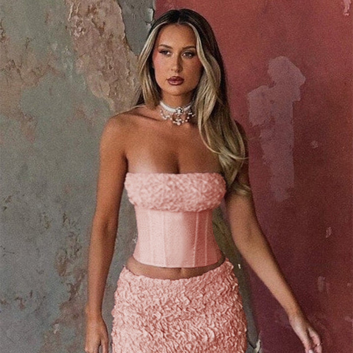 Pink Tube Corset Top