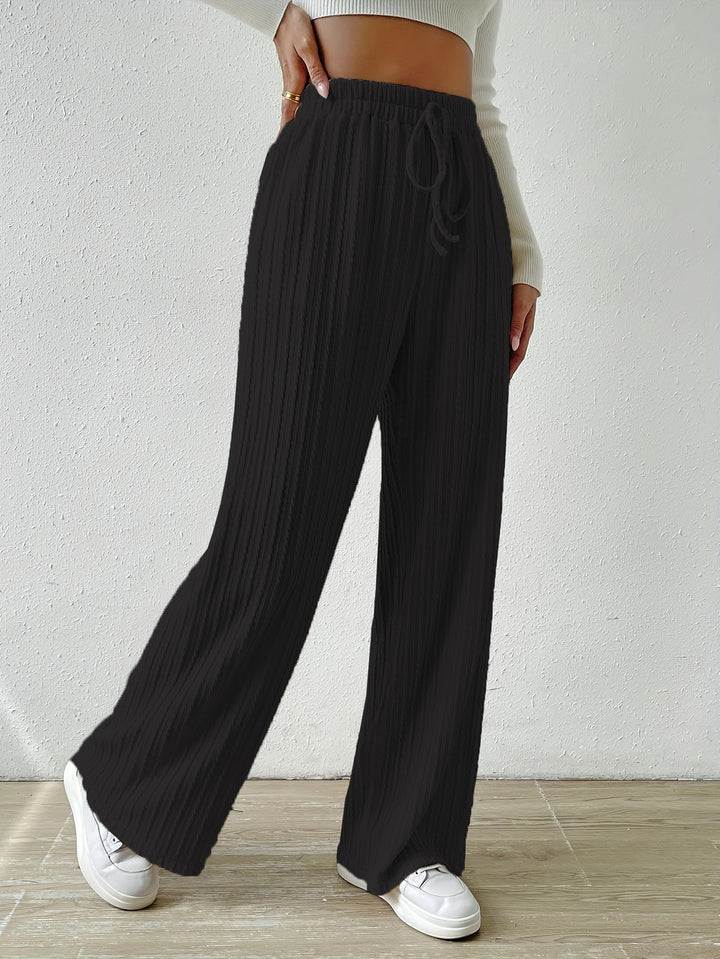 Black Regular Fit Drawstring Joggers