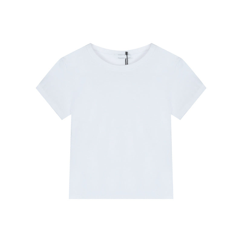 White High Neck Relaxed Fit Tshirt