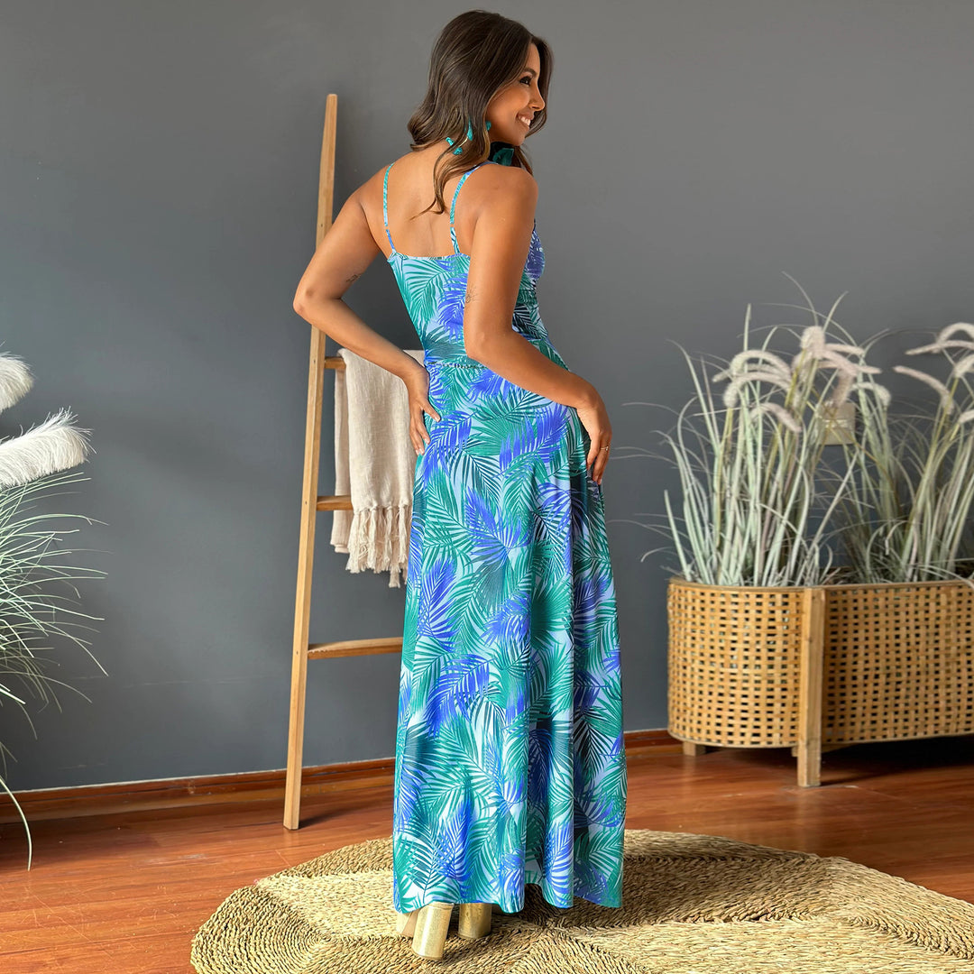 Blue Twisted Knot Detailed Maxi