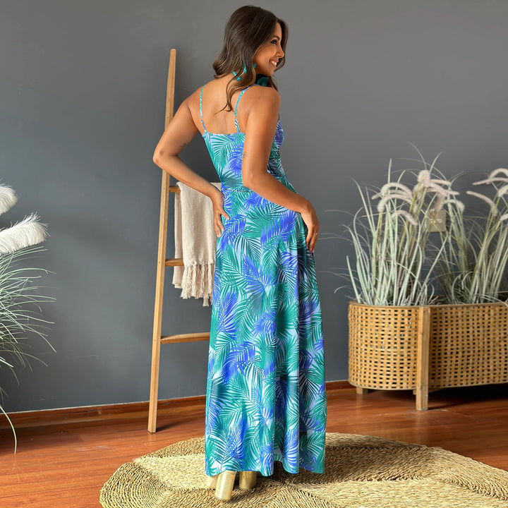 Blue Twisted Knot Detailed Maxi