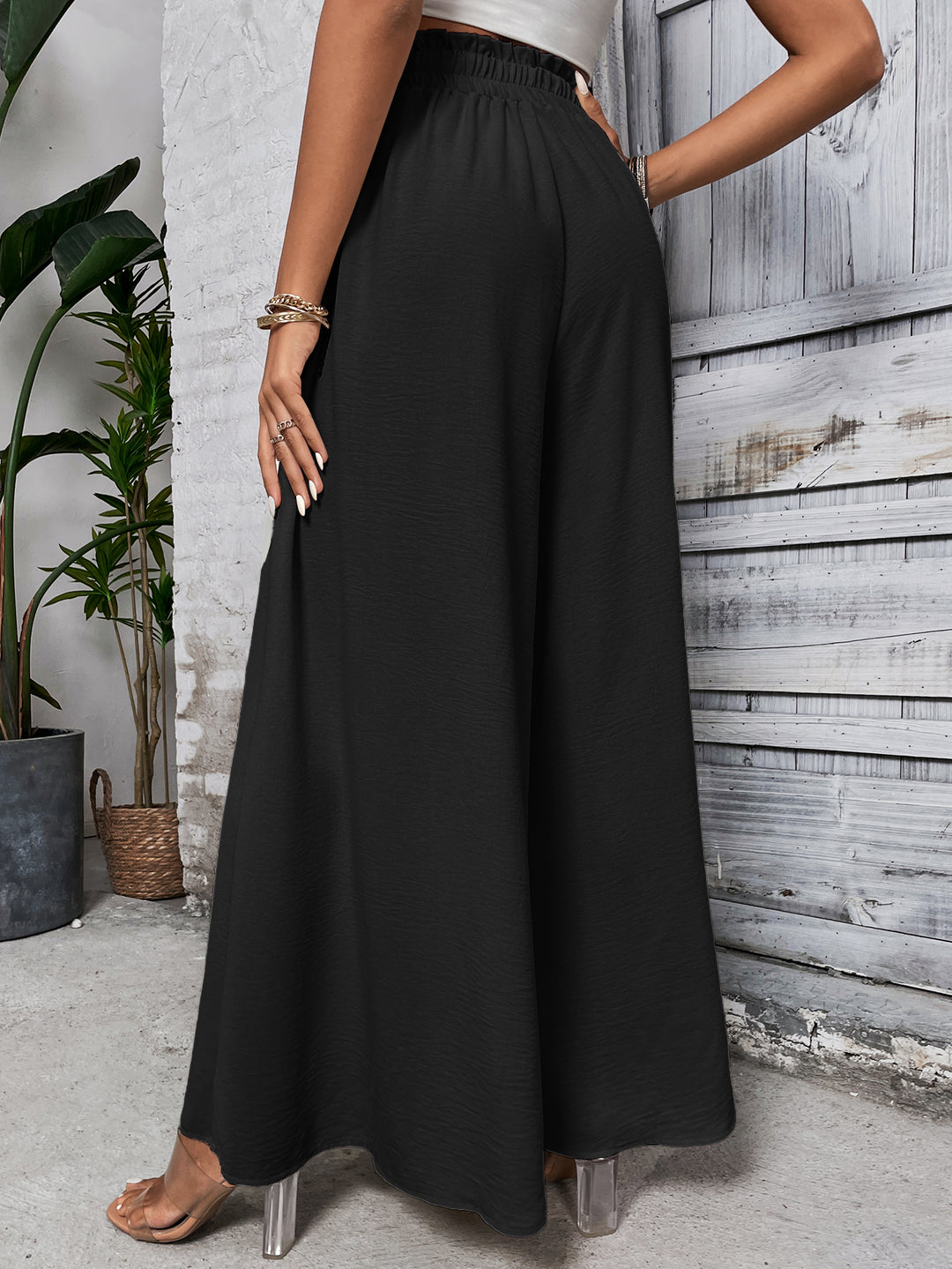 Black Wide Leg Trouser