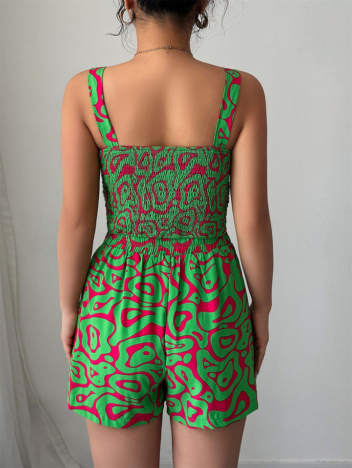 Green Regular Top And Shorts Co-Ord