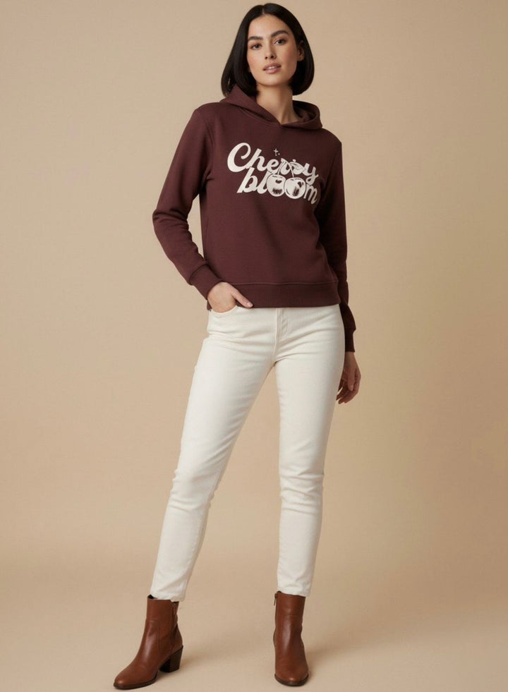 Brown Typographic Sweatshirt