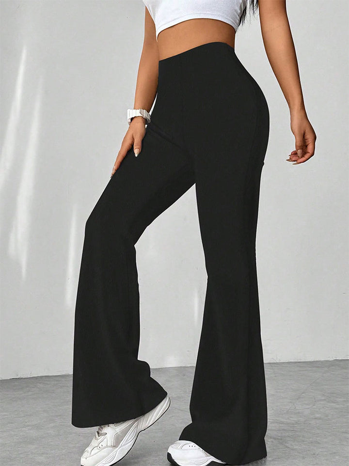Black Fit And Flare Trouser