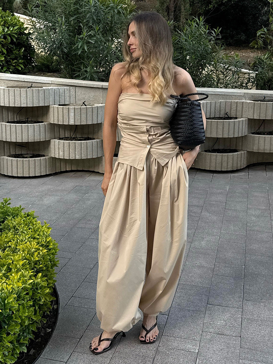 Khaki Ultra Baggy Fit Trousers