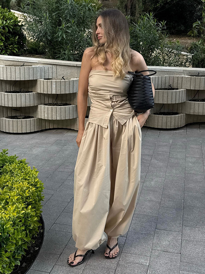Khaki Ultra Baggy Fit Trousers