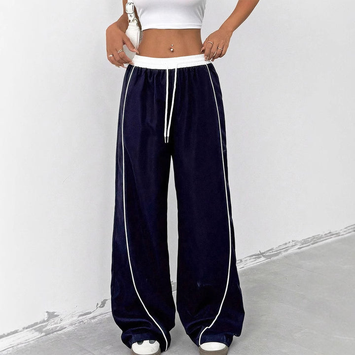 Deep Blue Contrast Binding Sweatpants