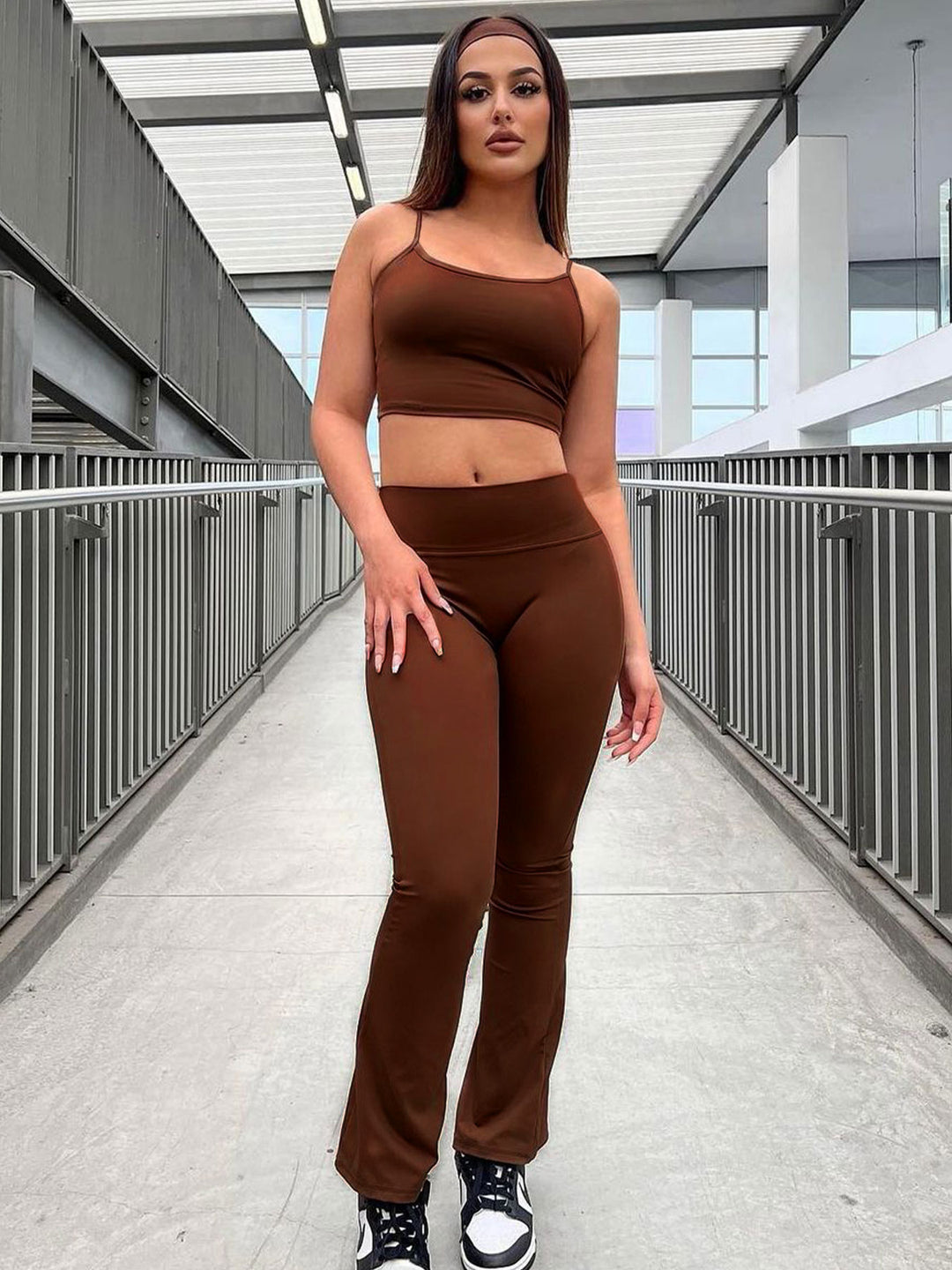 Brown Top And Pant Co-Ord Set