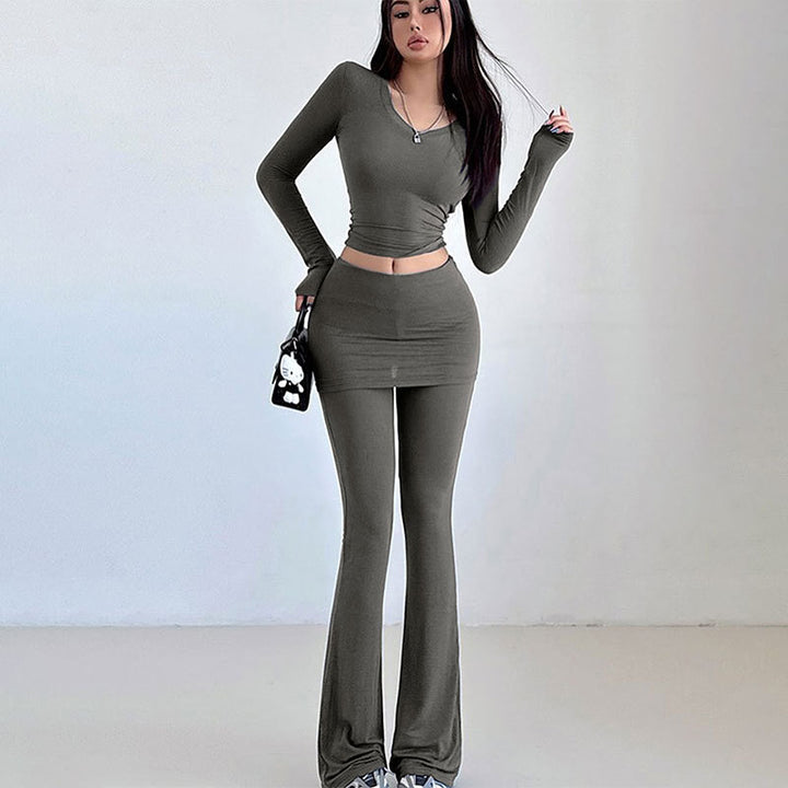 Grey Top And Pant Co-Ord Set