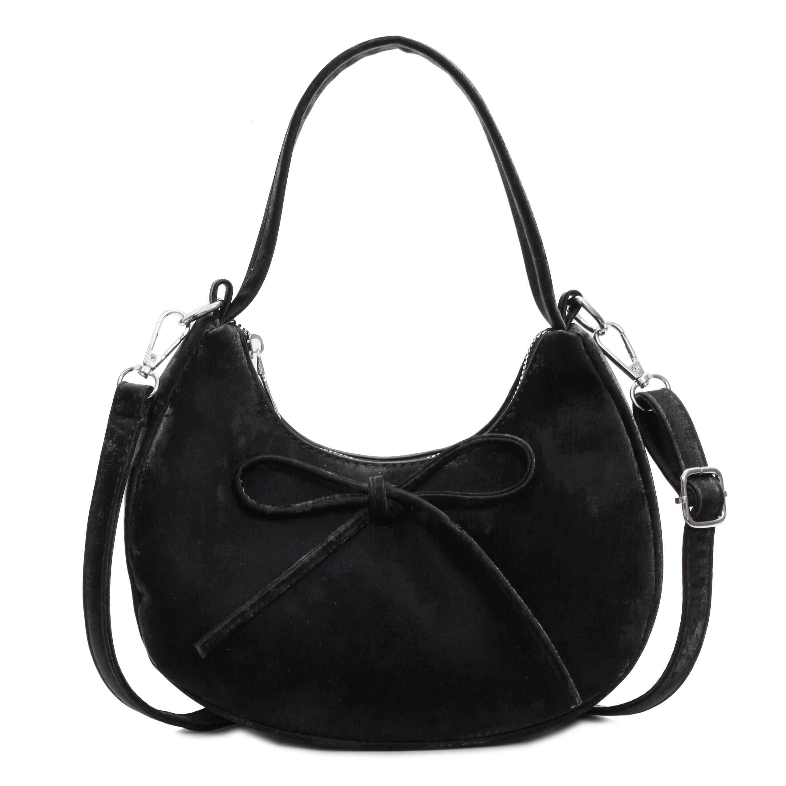Black Moon Lit Bow Cross Bag